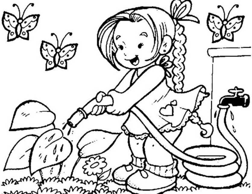 Dibujo gratuito Jardinero #98639 de la coleccion Carreras y Profesiones para imprimir