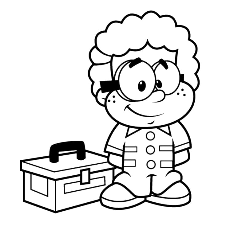 Dibujo para colorear: Mecánico (Carreras y Profesiones) #205761 - Dibujos para Colorear e Imprimir Gratis