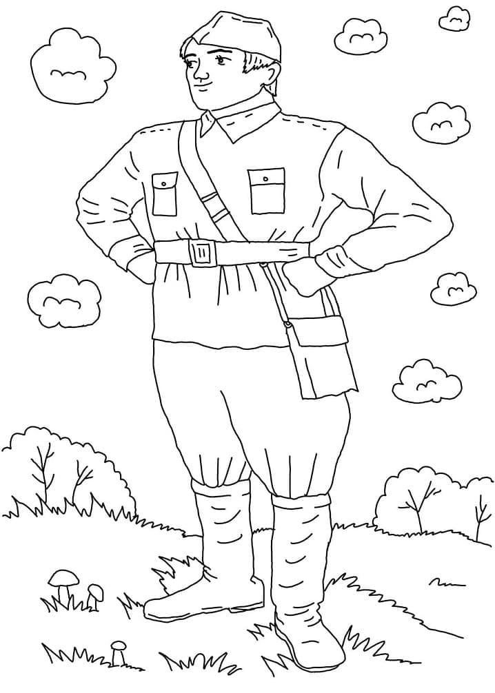 Dibujo gratuito Militar #181105 de la coleccion Carreras y Profesiones para imprimir
