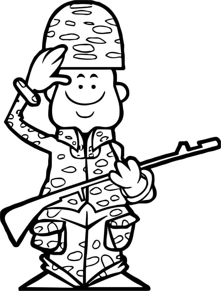 Dibujo gratuito Militar #181122 de la coleccion Carreras y Profesiones para imprimir