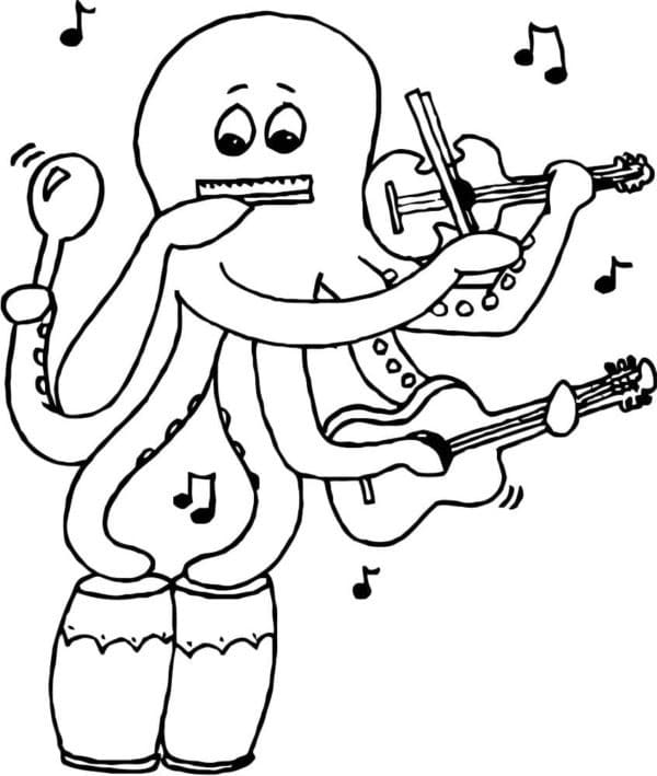 Dibujo gratuito Músico #194369 de la coleccion Carreras y Profesiones para imprimir