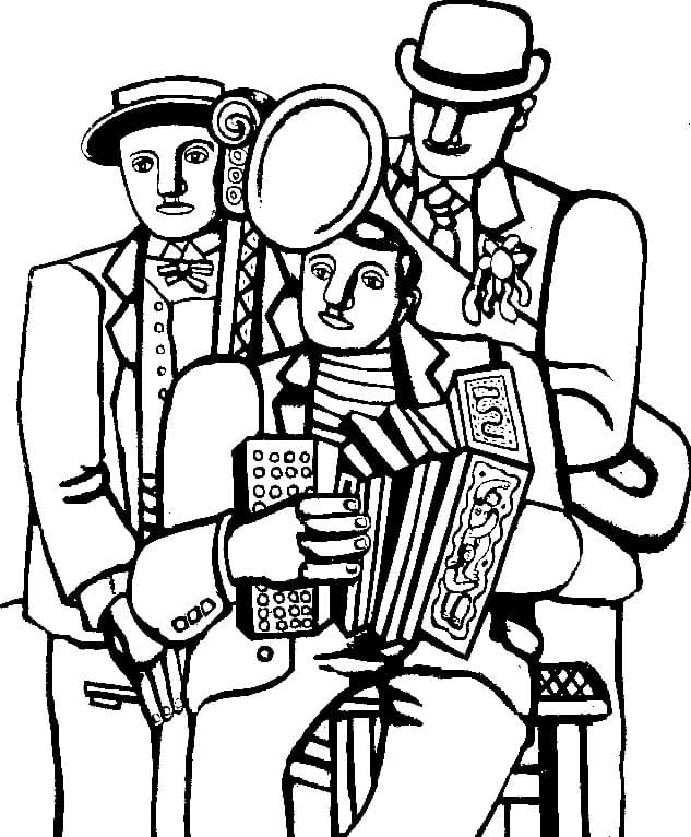 Dibujo gratuito Músico #194385 de la coleccion Carreras y Profesiones para imprimir
