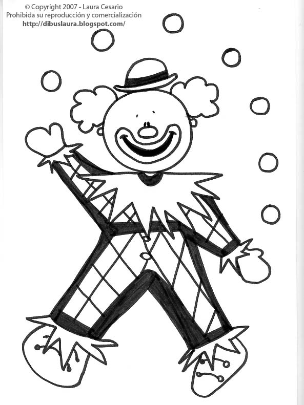 Dibujo gratuito Payaso #91061 de la coleccion Carreras y Profesiones para imprimir