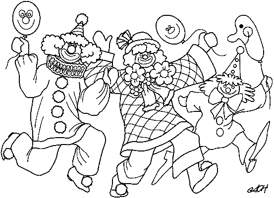 Dibujo gratuito Payaso #91193 de la coleccion Carreras y Profesiones para imprimir