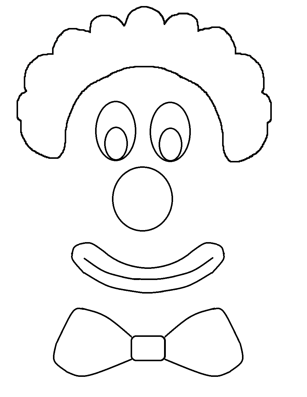 Dibujo para colorear: Payaso (Carreras y Profesiones) #91195 - Dibujos para Colorear e Imprimir Gratis