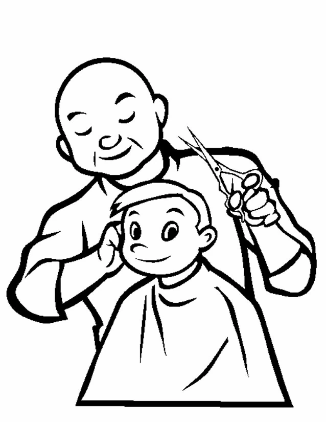 Dibujo gratuito Peluquero #91245 de la coleccion Carreras y Profesiones para imprimir