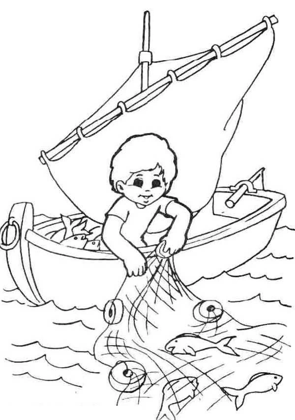 Dibujo gratuito Pescador #103956 de la coleccion Carreras y Profesiones para imprimir Dibujo gratuito Pescador #103956 de la coleccion Carreras y Profesiones para imprimir