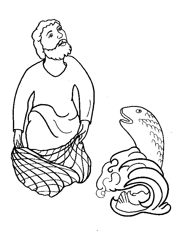 Dibujo gratuito Pescador #104007 de la coleccion Carreras y Profesiones para imprimir