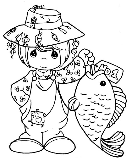 Dibujo gratuito Pescador #104013 de la coleccion Carreras y Profesiones para imprimir