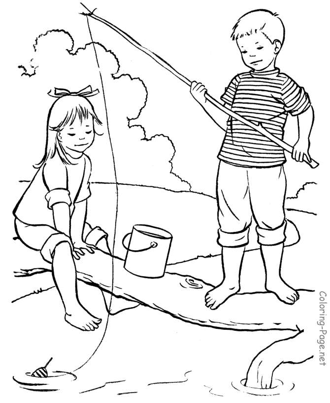 Dibujo para colorear: Pescador (Carreras y Profesiones) #104016 - Dibujos para Colorear e Imprimir Gratis