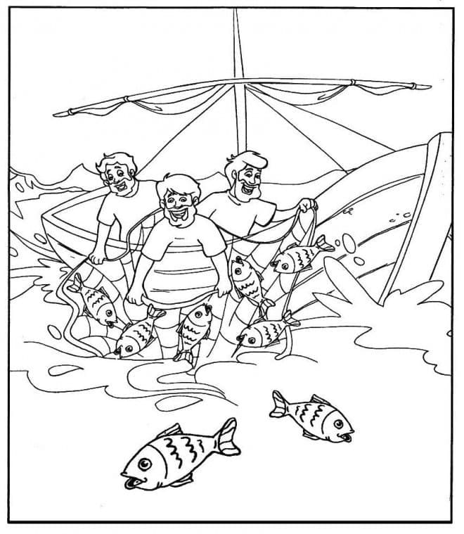 Dibujo gratuito Pescador #211891 de la coleccion Carreras y Profesiones para imprimir