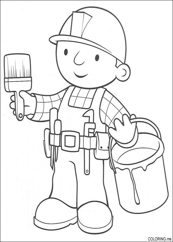 Dibujo gratuito Pintor #104374 de la coleccion Carreras y Profesiones para imprimir