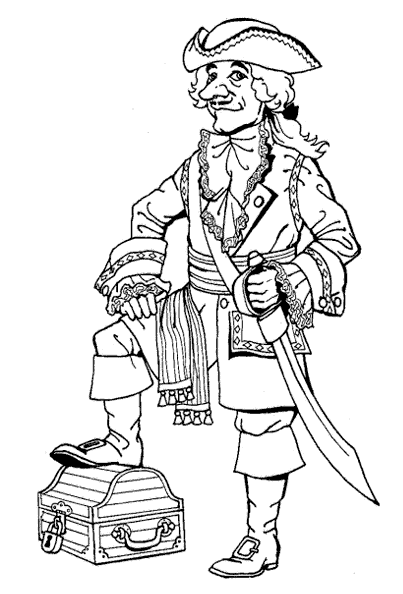 Dibujo gratuito Pirata #105061 de la coleccion Carreras y Profesiones para imprimir
