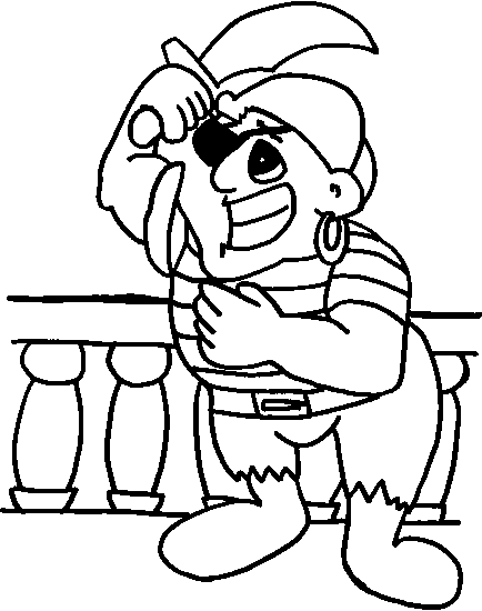 Dibujo gratuito Pirata #105300 de la coleccion Carreras y Profesiones para imprimir