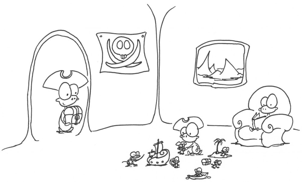 Dibujo gratuito Pirata #105304 de la coleccion Carreras y Profesiones para imprimir
