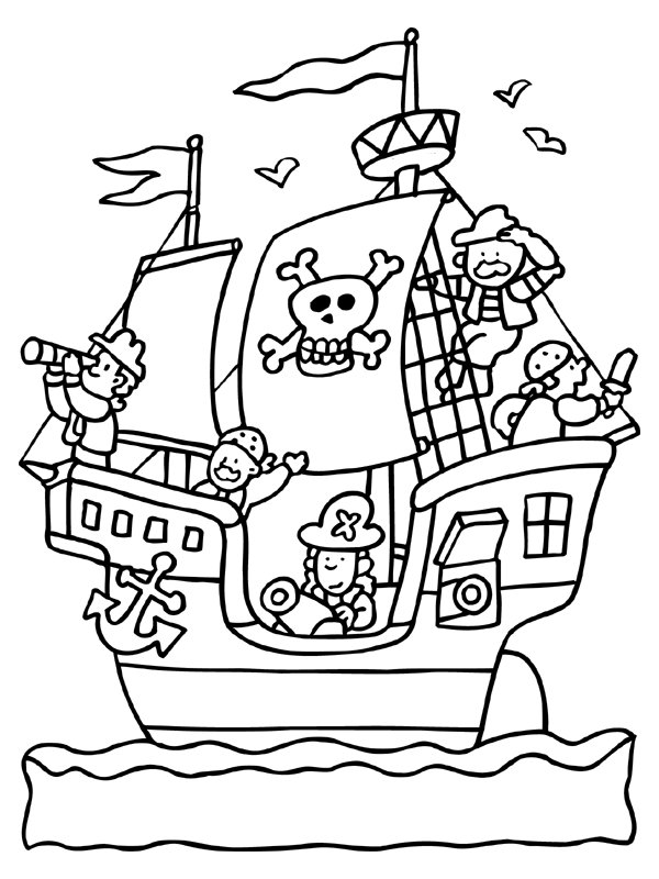 Dibujo gratuito Pirata #105315 de la coleccion Carreras y Profesiones para imprimir