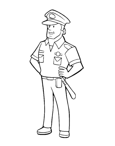 Dibujo gratuito Policía #105397 de la coleccion Carreras y Profesiones para imprimir Dibujo gratuito Policía #105397 de la coleccion Carreras y Profesiones para imprimir