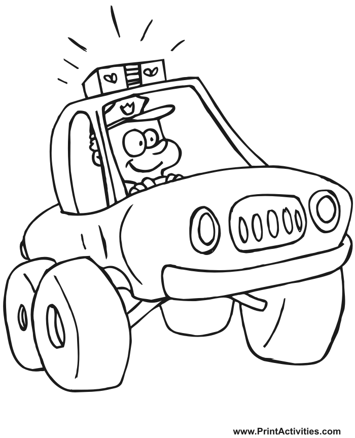 Dibujo gratuito Policía #105415 de la coleccion Carreras y Profesiones para imprimir
