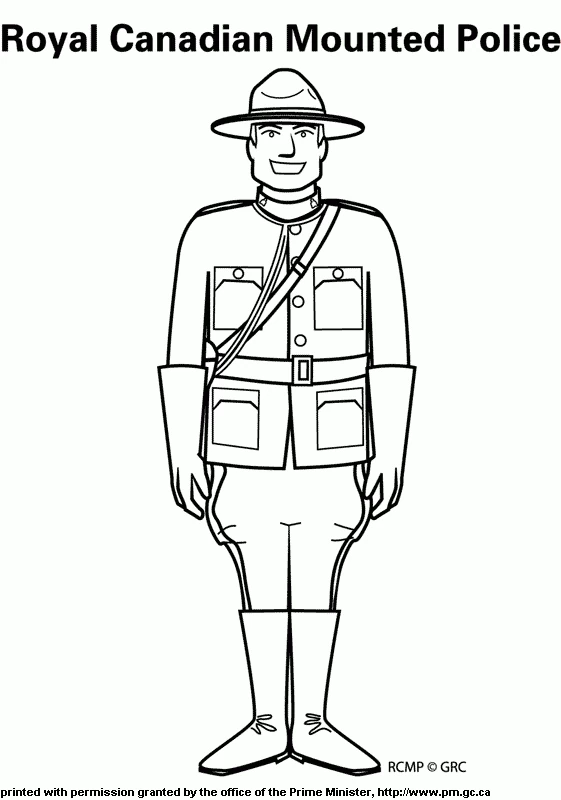 Dibujo gratuito Policía #105502 de la coleccion Carreras y Profesiones para imprimir