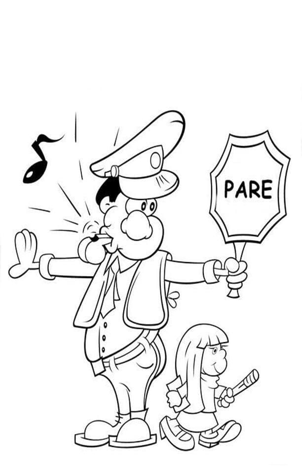 Dibujo gratuito Policía #178988 de la coleccion Carreras y Profesiones para imprimir