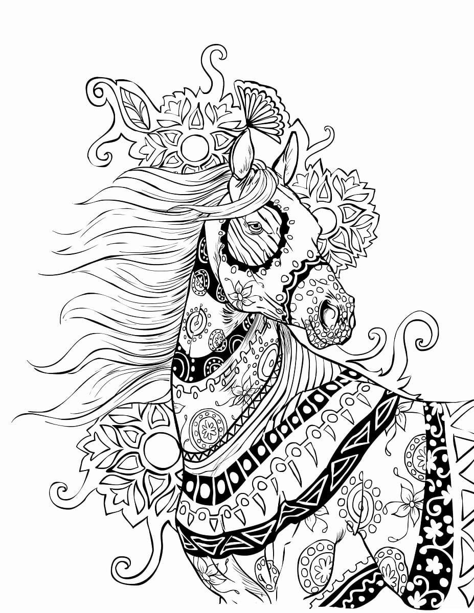 Dibujo gratuito Caballo Adulto #200348 de la coleccion Colorear Adultos para imprimir Dibujo gratuito Caballo Adulto #200348 de la coleccion Colorear Adultos para imprimir