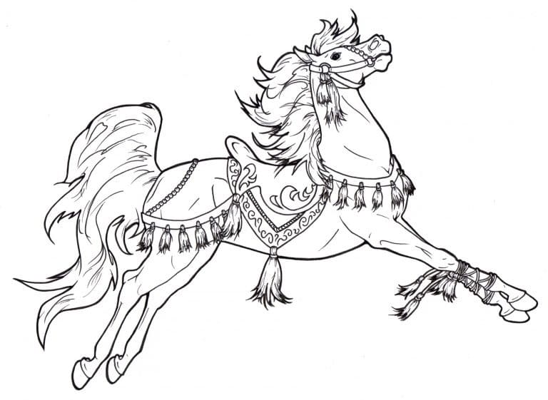 Dibujo gratuito Caballo Adulto #200372 de la coleccion Colorear Adultos para imprimir