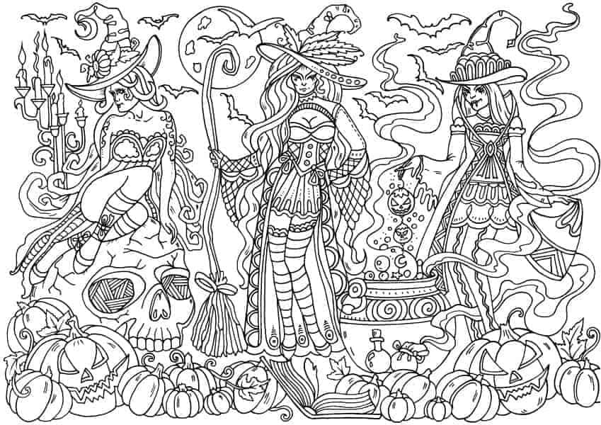 Dibujo gratuito Halloween Adulto #200257 de la coleccion Colorear Adultos para imprimir Dibujo gratuito Halloween Adulto #200257 de la coleccion Colorear Adultos para imprimir