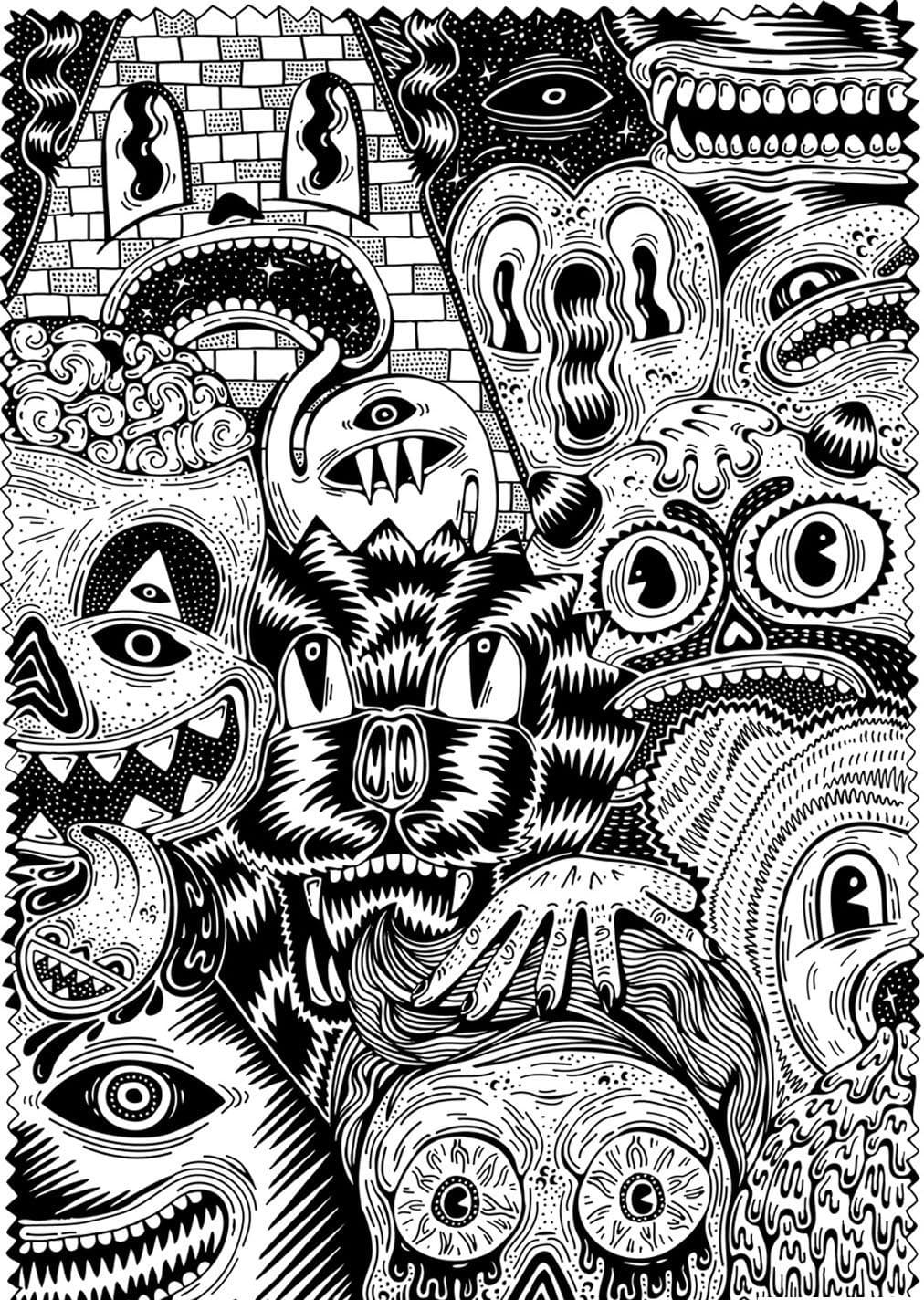 Dibujo para colorear: Halloween Adulto (Colorear Adultos) #200282 - Dibujos para Colorear e Imprimir Gratis