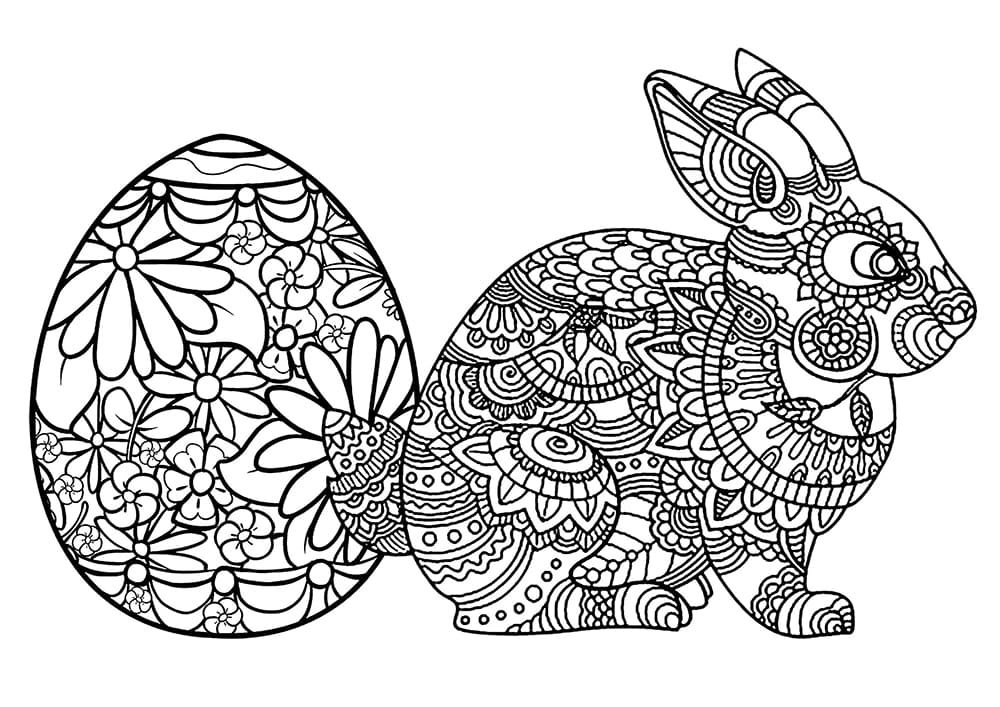 Dibujo para colorear: Pascua Adulto (Colorear Adultos) #200156 - Dibujos para Colorear e Imprimir Gratis
