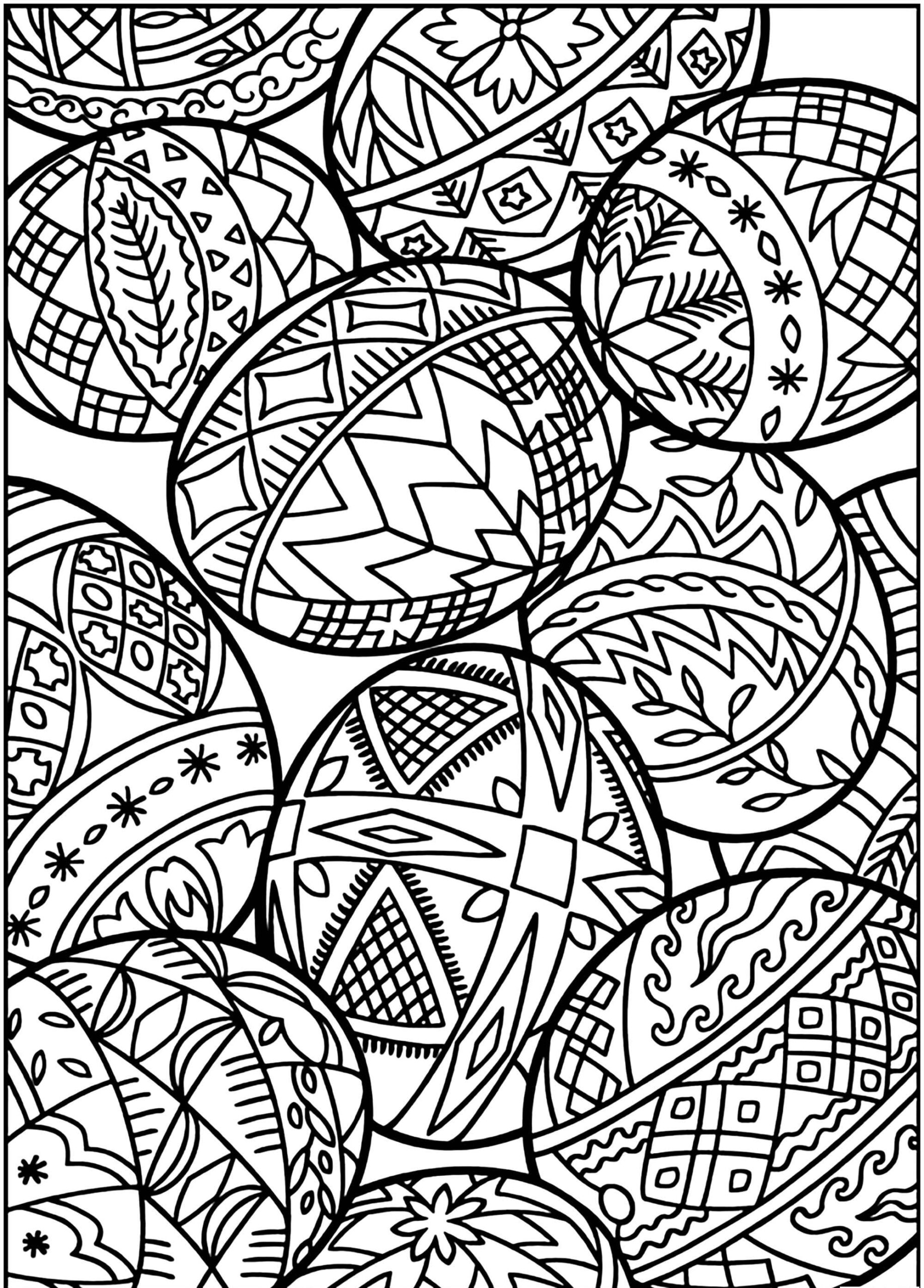 Dibujo para colorear: Pascua Adulto (Colorear Adultos) #200172 - Dibujos para Colorear e Imprimir Gratis