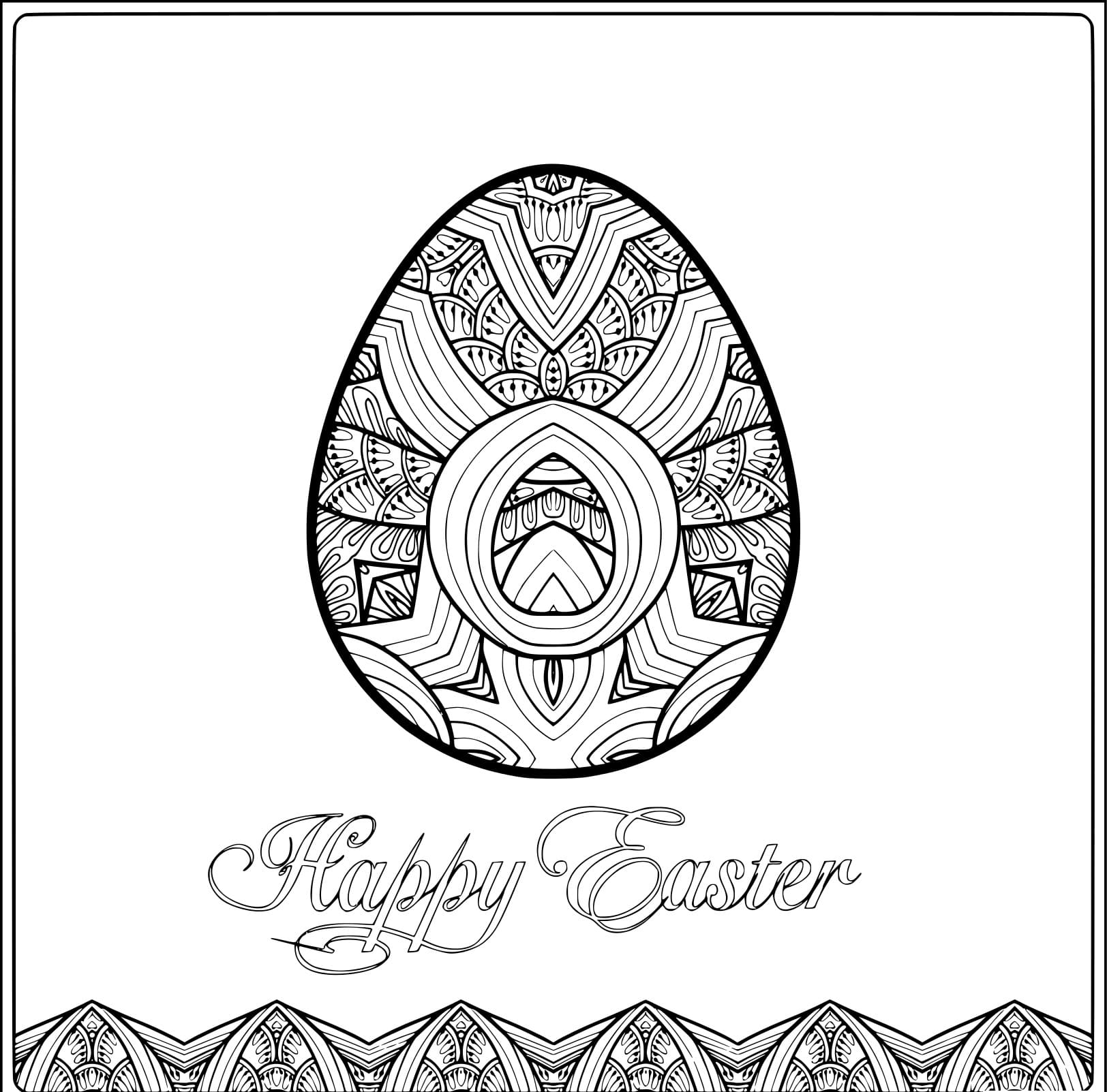 Dibujo para colorear: Pascua Adulto (Colorear Adultos) #200178 - Dibujos para Colorear e Imprimir Gratis