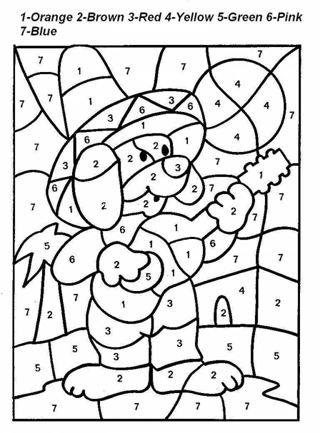 Dibujo gratuito Colorear por números #125542 de la coleccion Colorear por Números para imprimir