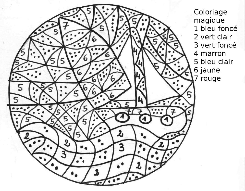 Dibujo gratuito Coloreo Mágico #126223 de la coleccion Colorear por Números para imprimir
