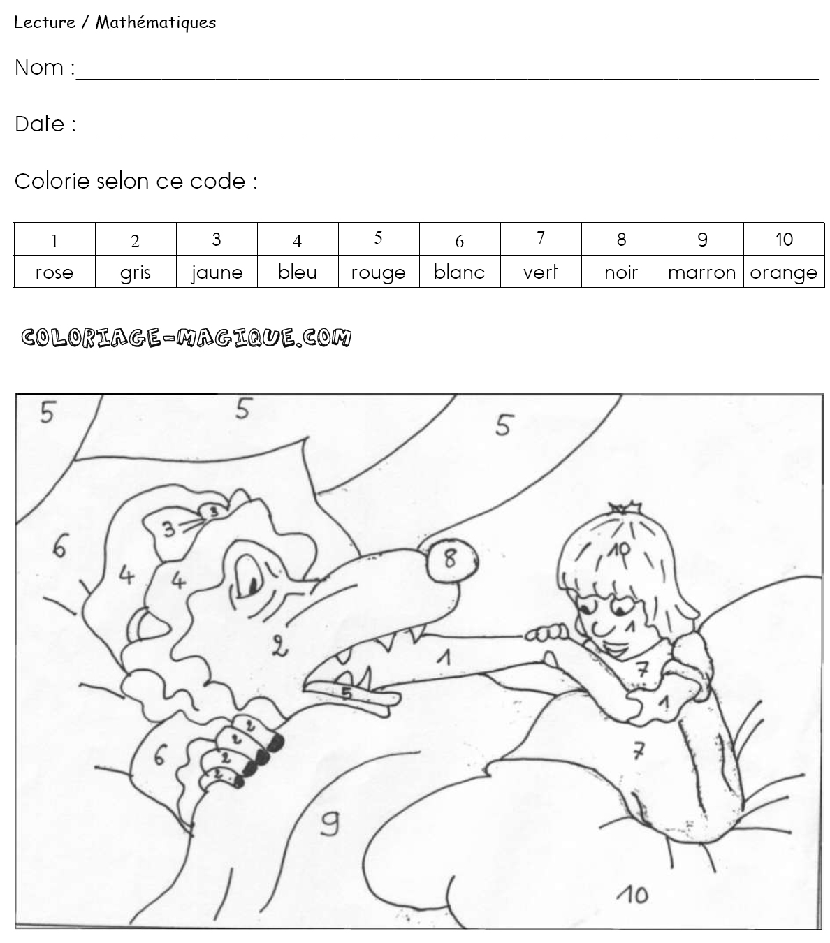 Dibujo gratuito Coloreo Mágico #126290 de la coleccion Colorear por Números para imprimir
