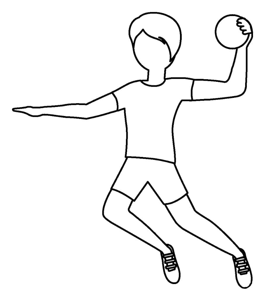 Dibujo gratuito Balonmano #210794 de la coleccion Deportes para imprimir