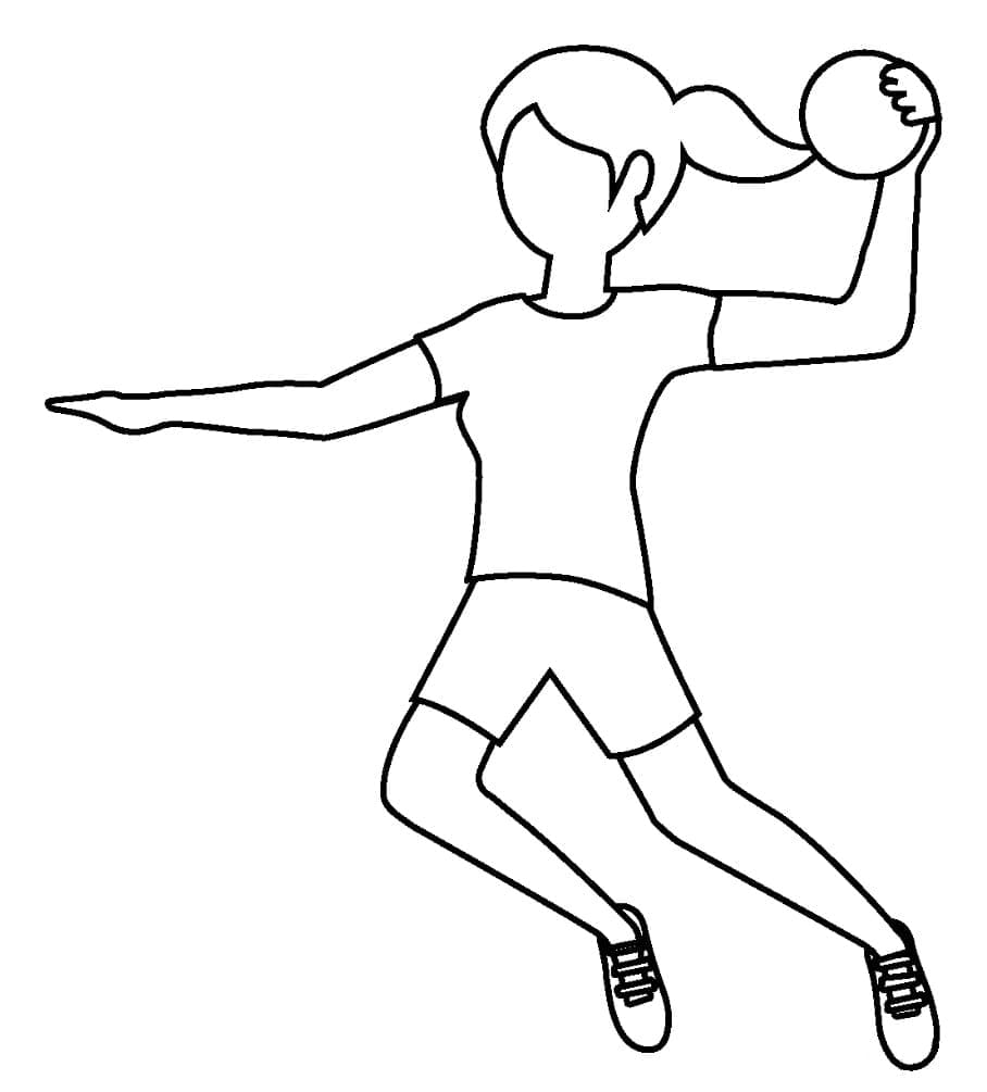 Dibujo gratuito Balonmano #210809 de la coleccion Deportes para imprimir