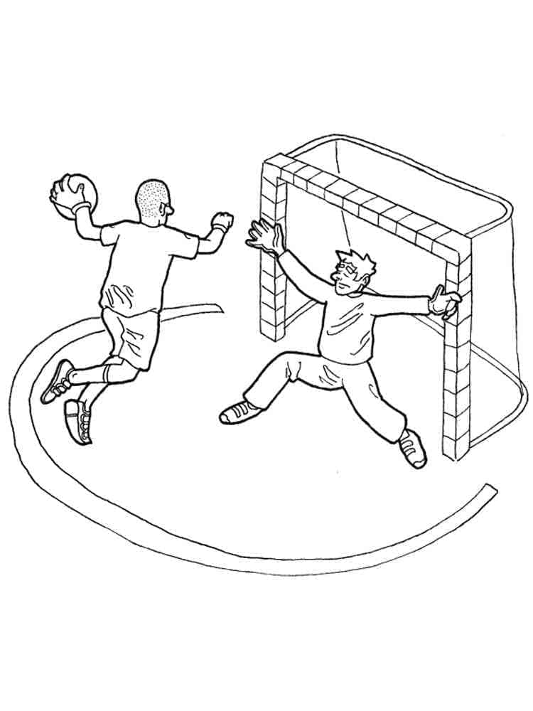 Dibujo gratuito Balonmano #210810 de la coleccion Deportes para imprimir