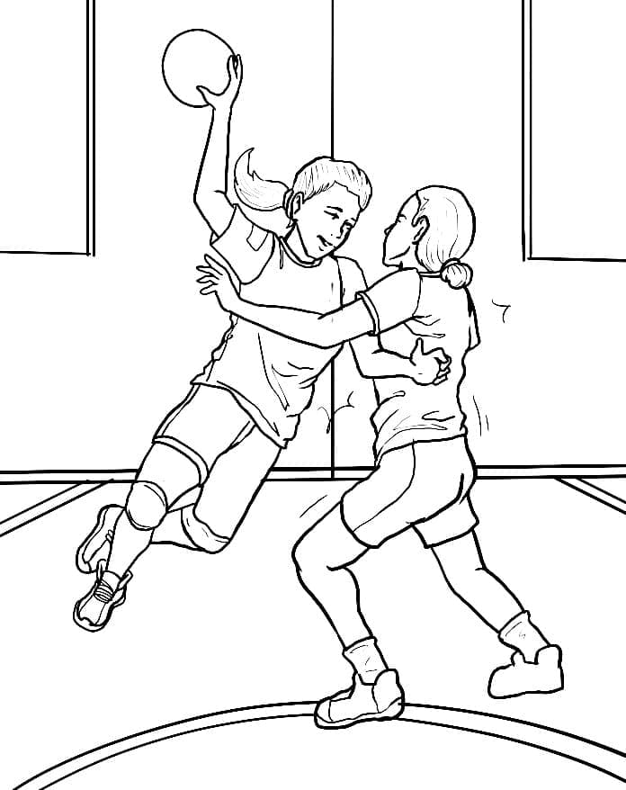 Dibujo gratuito Balonmano #210813 de la coleccion Deportes para imprimir