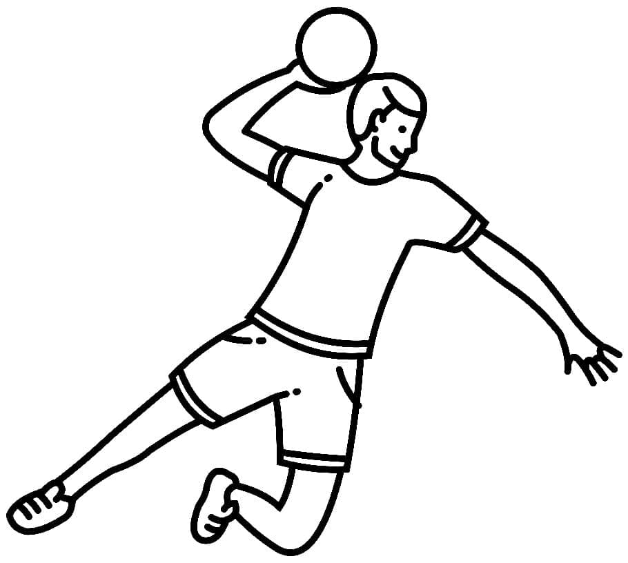 Dibujo gratuito Balonmano #210820 de la coleccion Deportes para imprimir