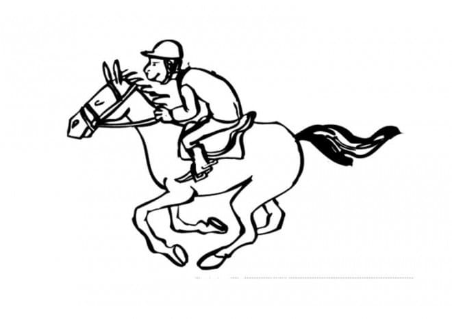 Dibujo gratuito Equitación #193444 de la coleccion Deportes para imprimir