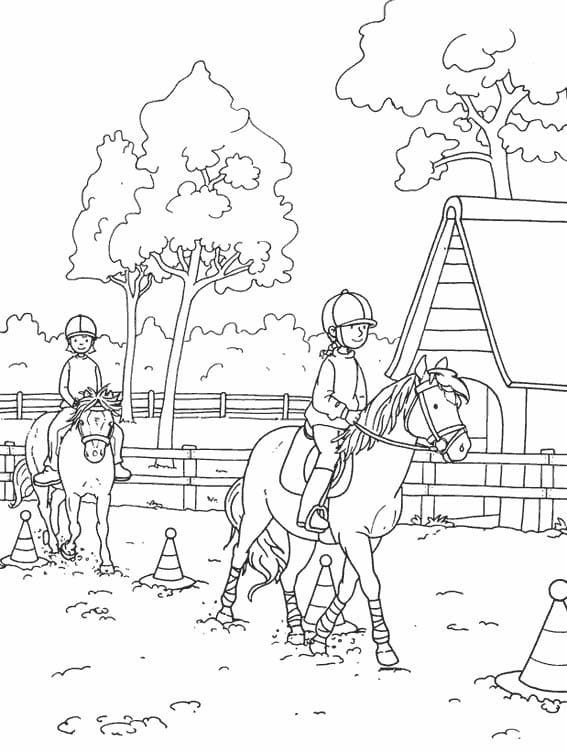 Dibujo gratuito Equitación #193460 de la coleccion Deportes para imprimir