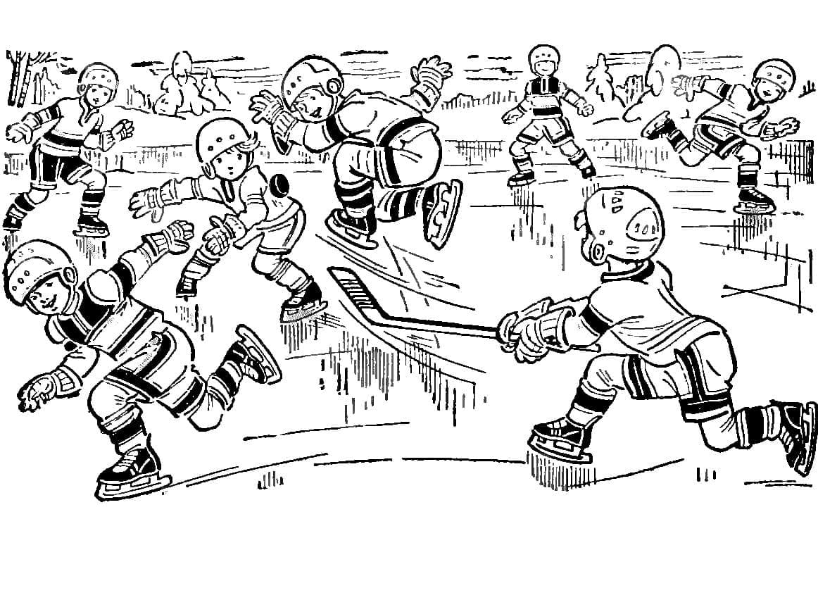 Dibujo gratuito Hockey #192384 de la coleccion Deportes para imprimir