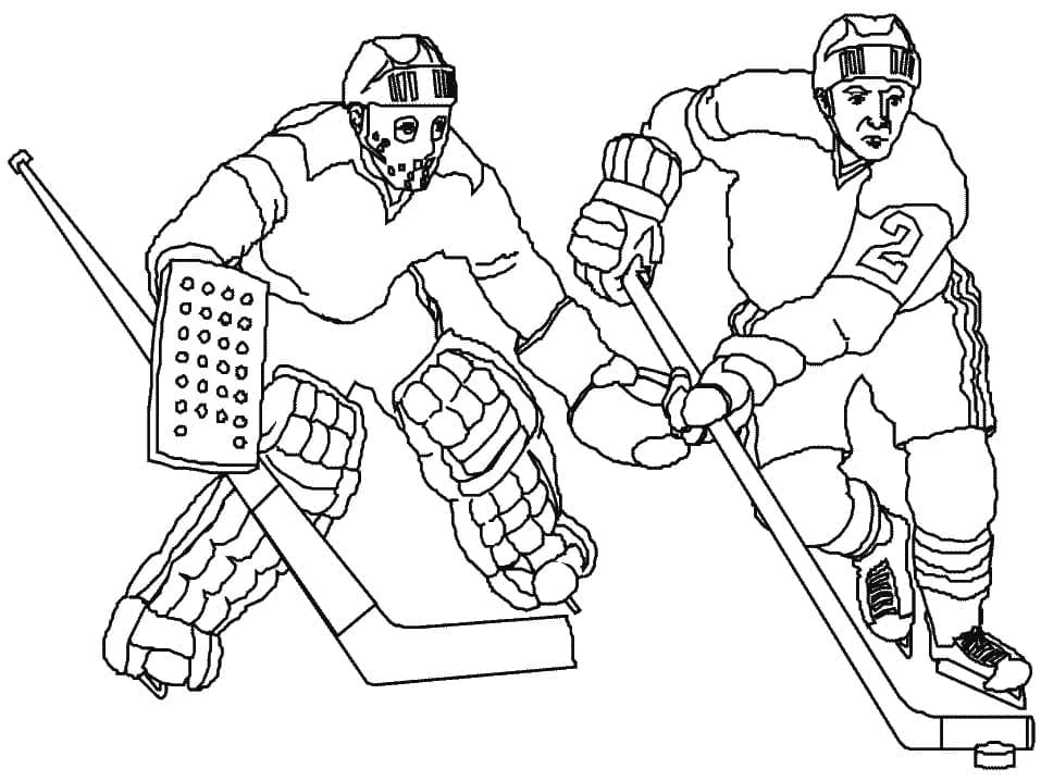 Dibujo gratuito Hockey #192396 de la coleccion Deportes para imprimir