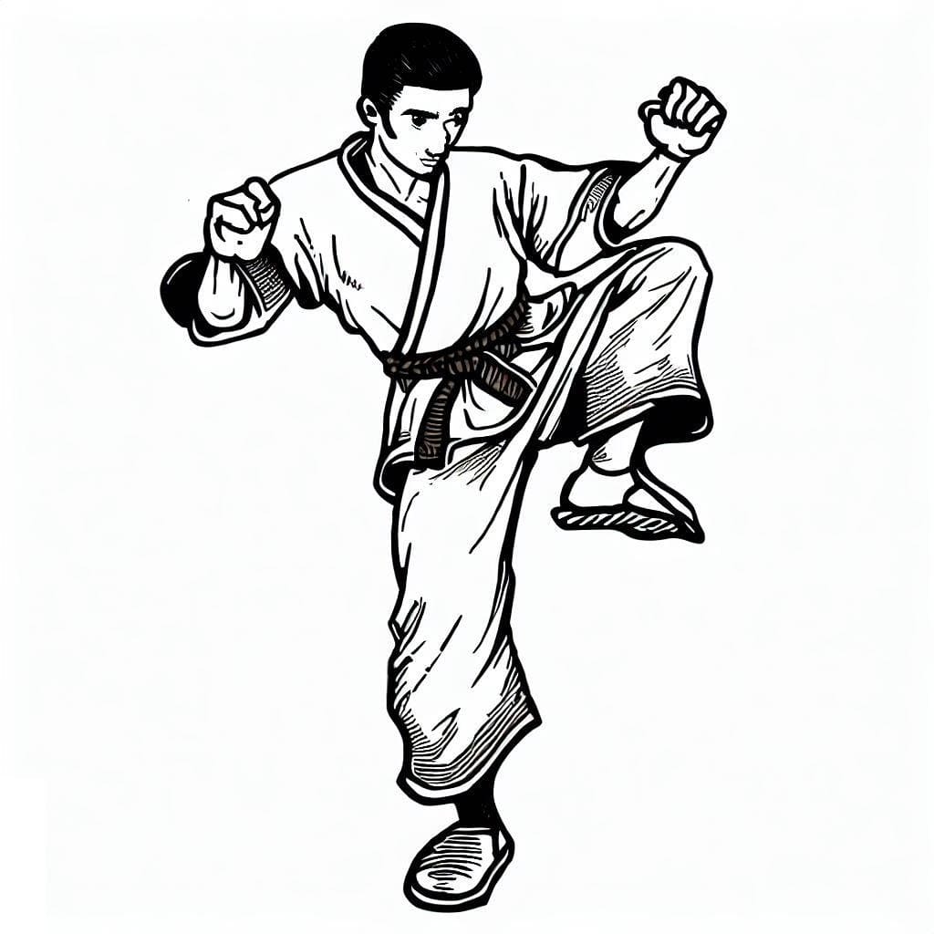 Dibujo gratuito Kung Fu #192446 de la coleccion Deportes para imprimir Dibujo gratuito Kung Fu #192446 de la coleccion Deportes para imprimir