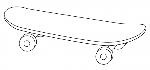 Dibujo gratuito Monopatín #139315 de la coleccion Deportes para imprimir