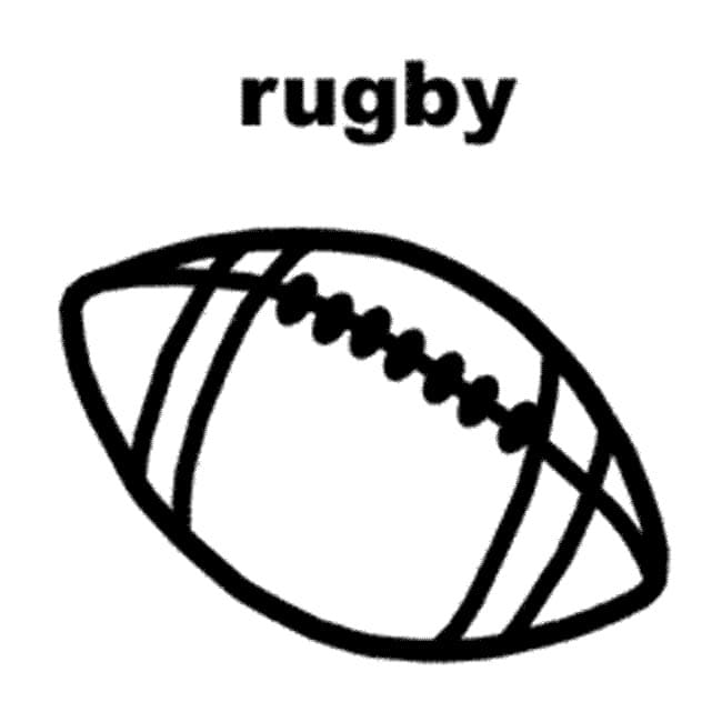 Dibujo gratuito Rugby #211282 de la coleccion Deportes para imprimir