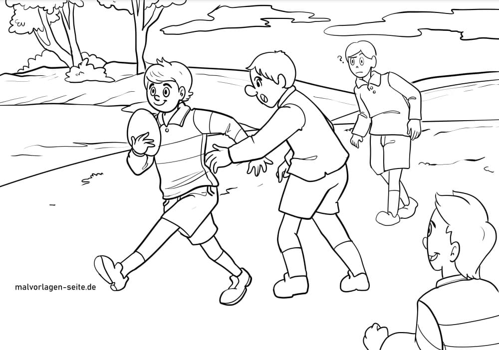 Dibujo gratuito Rugby #211298 de la coleccion Deportes para imprimir