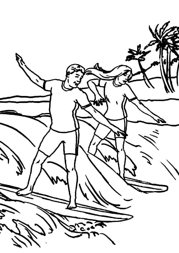 Dibujo gratuito Surf #214188 de la coleccion Deportes para imprimir