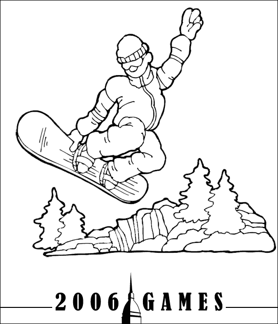 Dibujo para colorear: Tabla de Nieve (Deportes) #143799 - Dibujos para Colorear e Imprimir Gratis