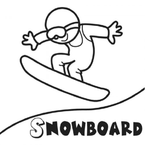 Dibujo gratuito Tabla de Nieve #143900 de la coleccion Deportes para imprimir